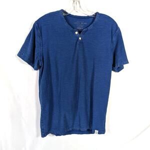 LUCKY BRAND S Henley Short Sleeve Blue